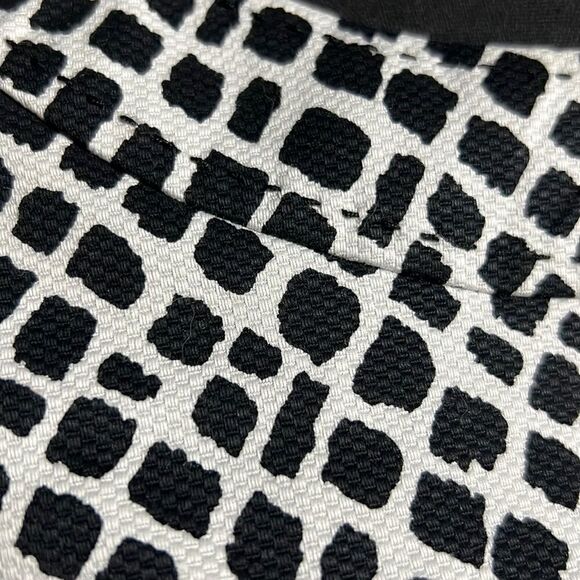 Charter Club dress sheath cotton blend black white geometric 4 FIRM on PRICE - Picture 3 of 5